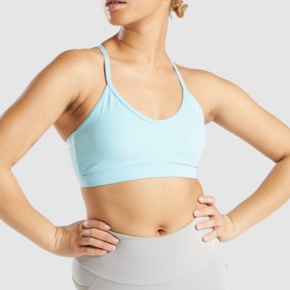 BROWN Gymshark V neck bra